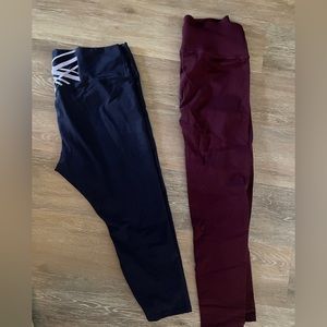 Womens Fabletics lot of 2. Power hold and sculpt knit leggings, 2X